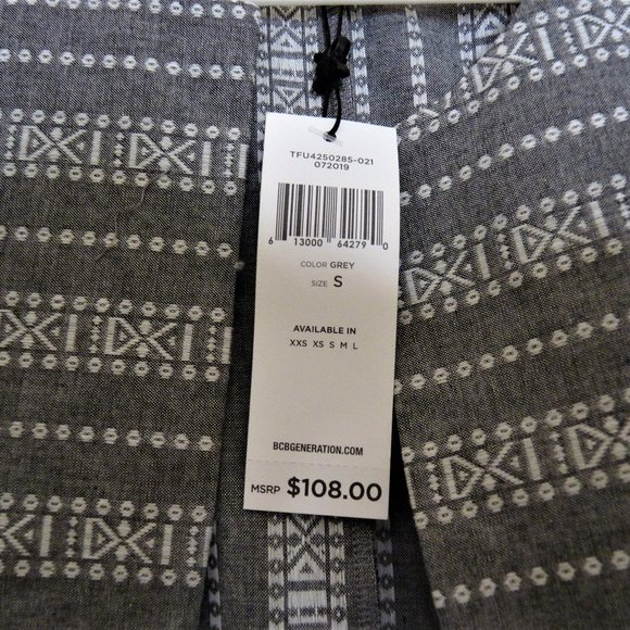 BCBGeneration Long Striped Embroidered Vest - Picture 3 of 6